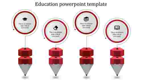 education ppt template-education ppt template-red